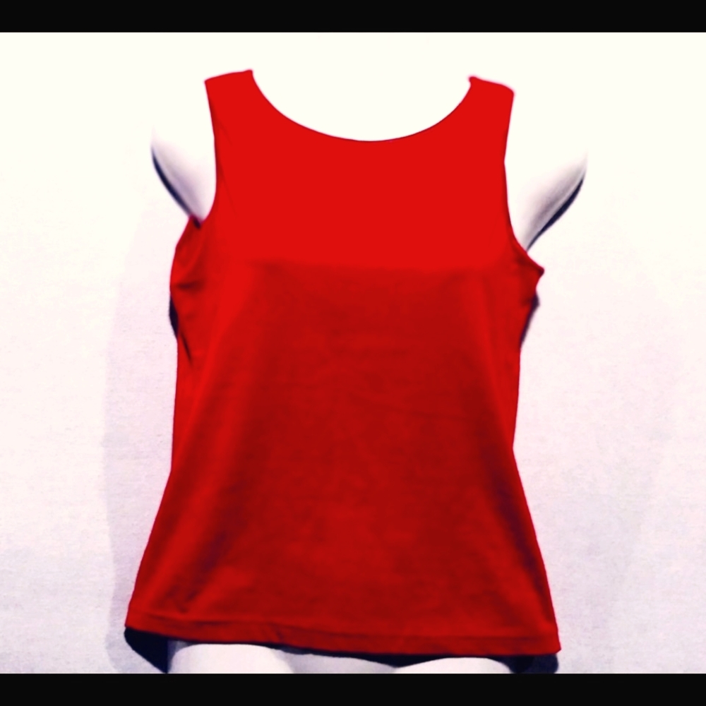 Red Paint Ladies Top Size M